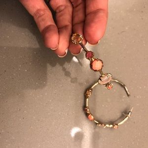 Kendra Scott coral hoop earrings